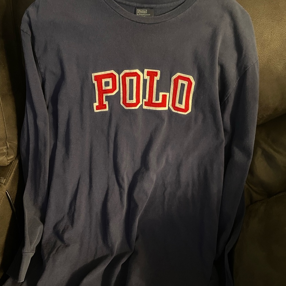 Polo By Ralph Lauren Blue Sweatshirt XL Long Sleeve Mens